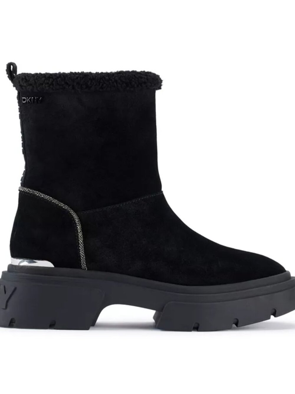 DKNY Women's Frankie Block Heel Winter Booties Black US 9.5M